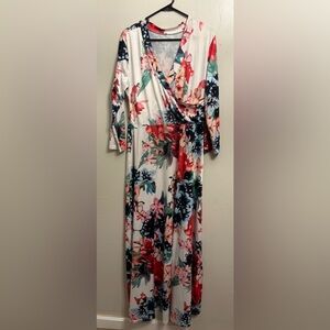 Floral Long Sleeve Maxi Dress